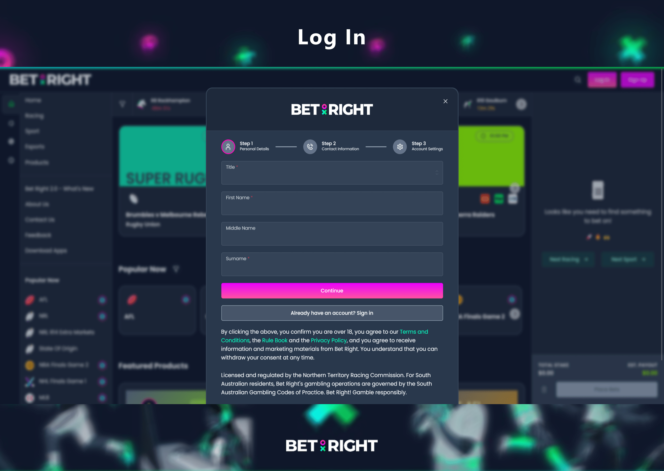bet right Website